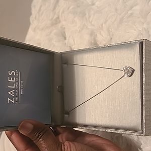 Zales Heart Silver Necklace